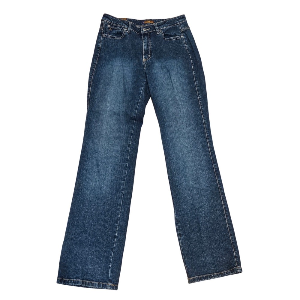 Wrangler Aura Tall 35" inseam Long High Rise Straight Leg Jeans Dark Wash  6L
